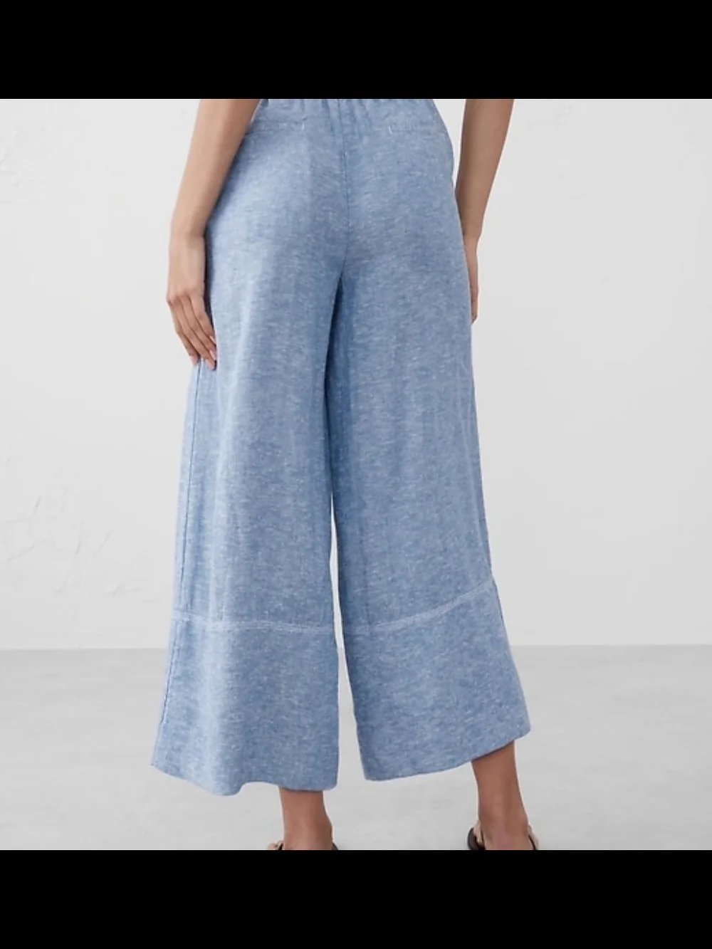 Banana Republic Outlet Wide-Leg Linen-Blend Pants Sz S